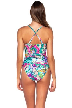 Simone Tankini Top -Farm Rio Swimwear Shop 81TLUSGA Tankini Top Lush Garden Back2