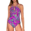 Mia Convertible Tankini Top -Farm Rio Swimwear Shop 87TMARRA Tankini Top Marrakesh Front