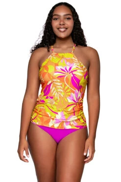 Harlow High Neck Halterkini Top