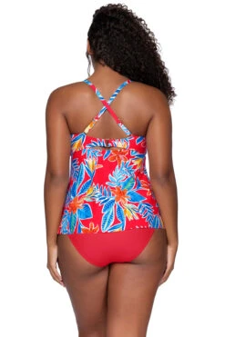 Tori Bandeau Tankini Top 7 Tori Bandeau Tankini Top -Farm Rio Swimwear Shop 955TTIGLI Tankini Top Tiger Lily Back2