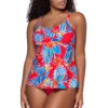 Tori Bandeau Tankini Top -Farm Rio Swimwear Shop 955TTIGLI Tankini Top Tiger Lily Front
