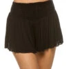 Crochet Shorts -Farm Rio Swimwear Shop CC11016 Apparel Bottom Black Front