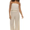 ELAN Crochet Jumpsuit -Farm Rio Swimwear Shop CR7310 Apparel Bottom Natural Front