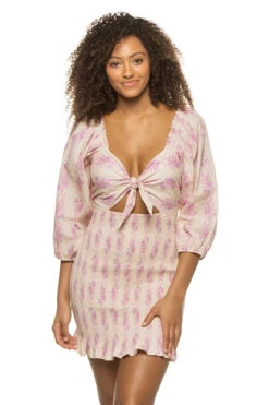 LoveShackFancy Kyndra Cutout Mini Dress