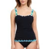 Moroccan Escape Tankini Top (D Cup) -Farm Rio Swimwear Shop E2310 1D18A Tankini Top Black Front