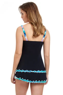 Moroccan Escape Tankini Top (E Cup) -Farm Rio Swimwear Shop E2310 1E18A Tankini Top Black Back