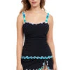 Moroccan Escape Tankini Top (E Cup) 1 Moroccan Escape Tankini Top (E Cup) -Farm Rio Swimwear Shop E2310 1E18A Tankini Top Black Front