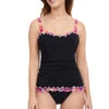 Palm Springs Tankini Top (E Cup) -Farm Rio Swimwear Shop E2321 1E18A Tankini Top Black Front