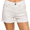 ELAN High Waist Distressed Denim Shorts -Farm Rio Swimwear Shop ELA MULTI WHITE Bottoms Front 84507