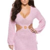 Fallon Cut Out Mini Dress -Farm Rio Swimwear Shop FALLON DRESS Apparel Dress Light Pink Front