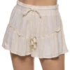 Ruffle Shorts -Farm Rio Swimwear Shop G11055 Apparel Bottom White Front
