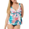 Willow Twist Tankini Top 2 Willow Twist Tankini Top -Farm Rio Swimwear Shop H42756 Tankini Top Multi Front