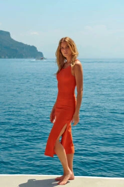 Melissa Odabash Hailey Midi Dress -Farm Rio Swimwear Shop HAILEY HS Apparel Dress Apricot Lifestyle