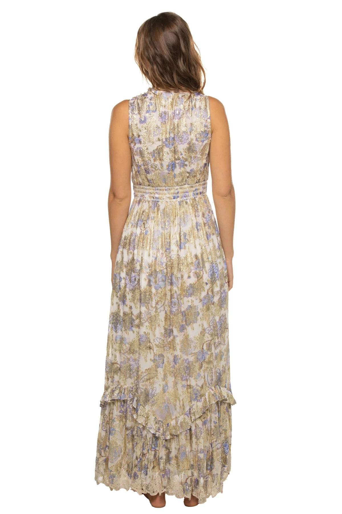 Metallic V-Neck Maxi Dress 4 Metallic V-Neck Maxi Dress - Image 2