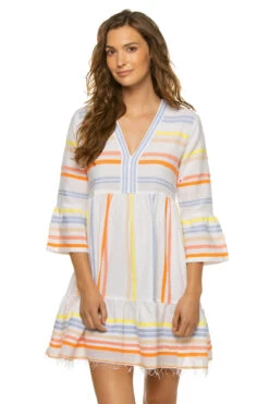 Tirunesh Flutter Sleeve Mini Dress
