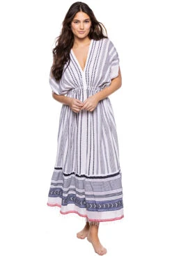 Yeshi Plunge Midi Dress