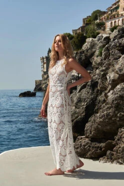Melissa Odabash Jamie Lace Maxi Dress -Farm Rio Swimwear Shop JAMIE SS Apparel Dress White Lifestyle