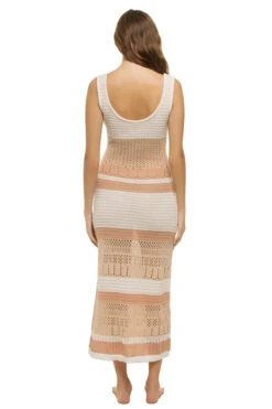 Riza Crochet Midi Dress -Farm Rio Swimwear Shop K46MAR Apparel Dress Stripe Back