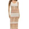 Riza Crochet Midi Dress -Farm Rio Swimwear Shop K46MAR Apparel Dress Stripe Front