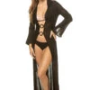 Lucia Robe -Farm Rio Swimwear Shop LUCIA ROBE Apparel Dress Black Front