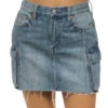 Rhea Distressed Denim Mini Skirt -Farm Rio Swimwear Shop P00031083KE Apparel Bottom Heat Front