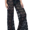Crochet Lace Tie-Up Pants -Farm Rio Swimwear Shop PLQ BLACK MIDNT Bottoms Front20Reverse 89956