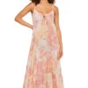 January Tie Dye Maxi Dress -Farm Rio Swimwear Shop R133 JANUARY Apparel Dress Sunrise Tie Dye Front