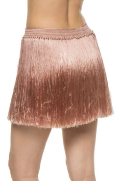 Angelica Fringe Mini Skirt -Farm Rio Swimwear Shop R23CS18 Apparel Bottom Pearl Blush Back