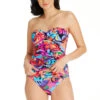 Bold Rush Molded Bandeau Tankini Top -Farm Rio Swimwear Shop RBBR24467 Tankini Top Multi Front