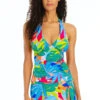 Life Of The Party Halter Tankini Top -Farm Rio Swimwear Shop RBLP23414 Tankini Top Multi Front