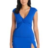 Cap Sleeve Tankini Top -Farm Rio Swimwear Shop RBLT23419 Tankini Top Cobalt Front