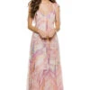 Eira Sleeveless Maxi Dress -Farm Rio Swimwear Shop RS EIRA 1785 Apparel Dress Peach Lilac Front