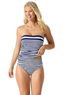 Tommy Bahama Engineered Shirred Molded Bandeau Tankini Top