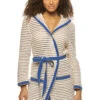 Crochet Long Sleeve Hooded Sweater Jacket -Farm Rio Swimwear Shop SS23CT33 Apparel Top Snow White Front