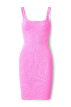 Crinkle Stretch Mini Dress -Farm Rio Swimwear Shop TANK DRESS Apparel Dress Bubblegum Pink Laydown