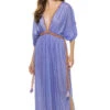 Tulum Maxi Dress -Farm Rio Swimwear Shop TBS Apparel Dress Periwinkle Front