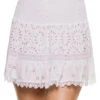 Nicaragua Eyelet Mini Skirt -Farm Rio Swimwear Shop TEPO WHITE BIA Bottoms Front 99550
