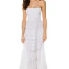 Belem Strapless Maxi Dress -Farm Rio Swimwear Shop TEPO WHITE WH Sundresses Front 94864