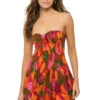 Wren Strapless Mini Dress -Farm Rio Swimwear Shop WREN PP23 Apparel Dress Spring Fling Front